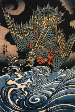 dragón Utagawa Kuniyoshi Ukiyo e Pinturas al óleo